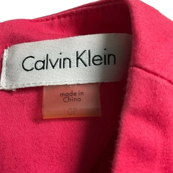 Calvin Klein CK Pink Midi Sleeveless Dress Size 0 P - Picture 3 of 10
